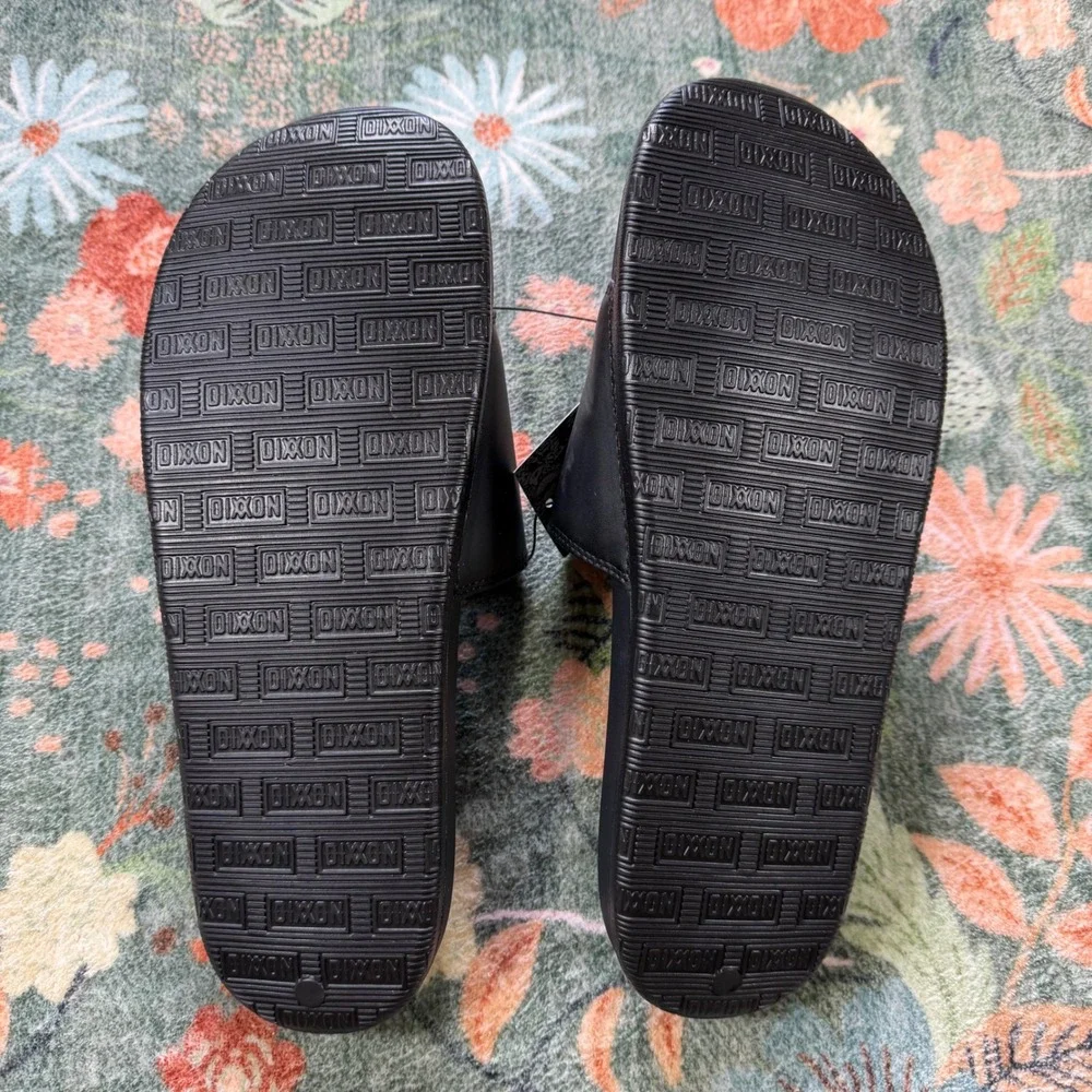 Dixxon Flannel Co Barbed Wire Slides Mens 13 Black White Athletic Sandals NEW